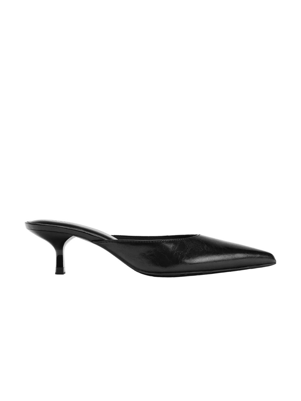 Zara leather slingback mule shoes
